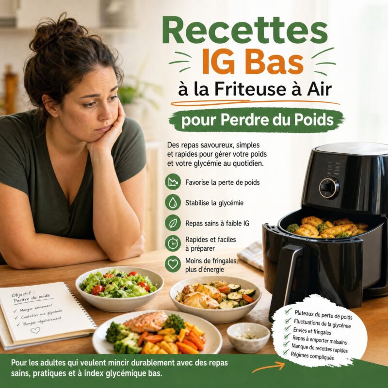 recettes IG bas, recettes air fryer, recettes friteuse à air, air fryer minceur, recettes minceur air fryer, recettes pour perdre du poids, recettes IG bas perte de poids, air fryer perte de poids, recettes saines air fryer, recettes légères air fryer, cuisine IG bas, régime IG bas, alimentation IG bas, recettes indice glycémique bas, recettes faibles en calories, recettes diététiques air fryer, recettes sans huile air fryer, repas minceur, recettes minceur faciles, livre recettes air fryer minceur