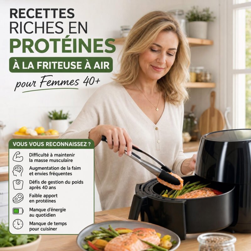 Recettes Riches en Protéines à la Friteuse à Air pour Femmes 40+