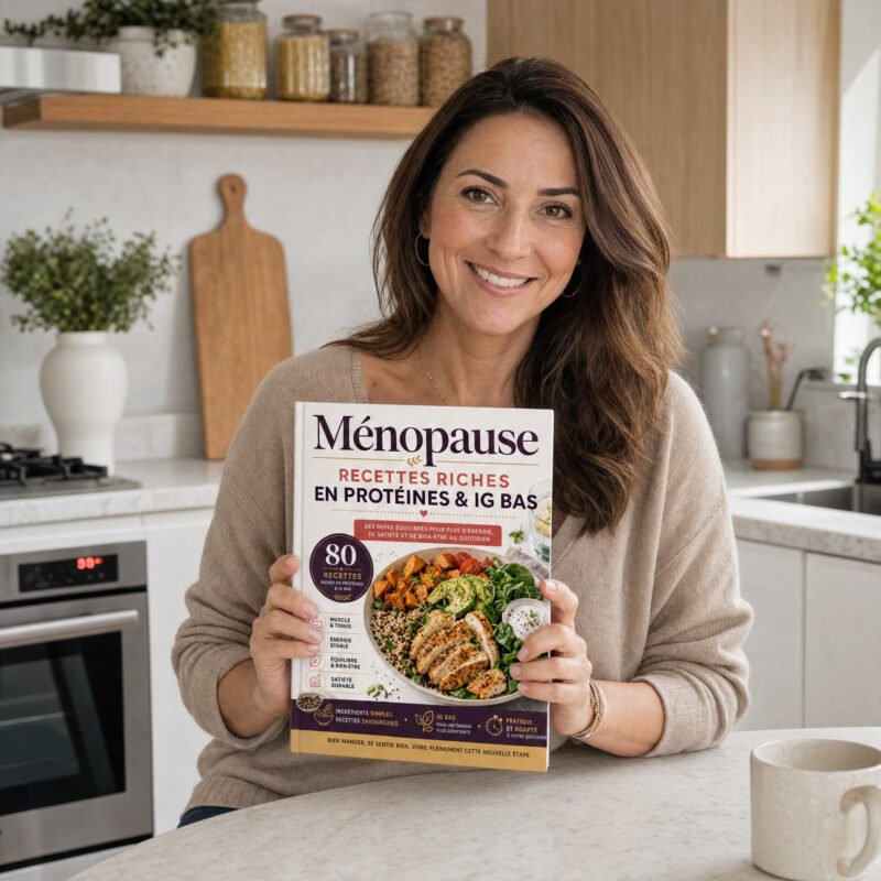 recettes ménopause, recettes pour la ménopause, alimentation ménopause, régime ménopause, recettes riches en protéines, recettes protéinées, recettes IG bas, recettes indice glycémique bas, ménopause perte de poids, recettes minceur ménopause, alimentation IG bas, régime IG bas ménopause, repas riches en protéines, repas IG bas, recettes saines ménopause, recettes faciles ménopause, recettes pour femmes 50 ans, alimentation femme 50 ans, protéines ménopause, livre recettes ménopause